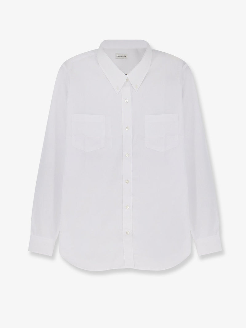 Dries Van Noten Dries Van Noten Cheers Cotton Shirt White - World Class Fashion
