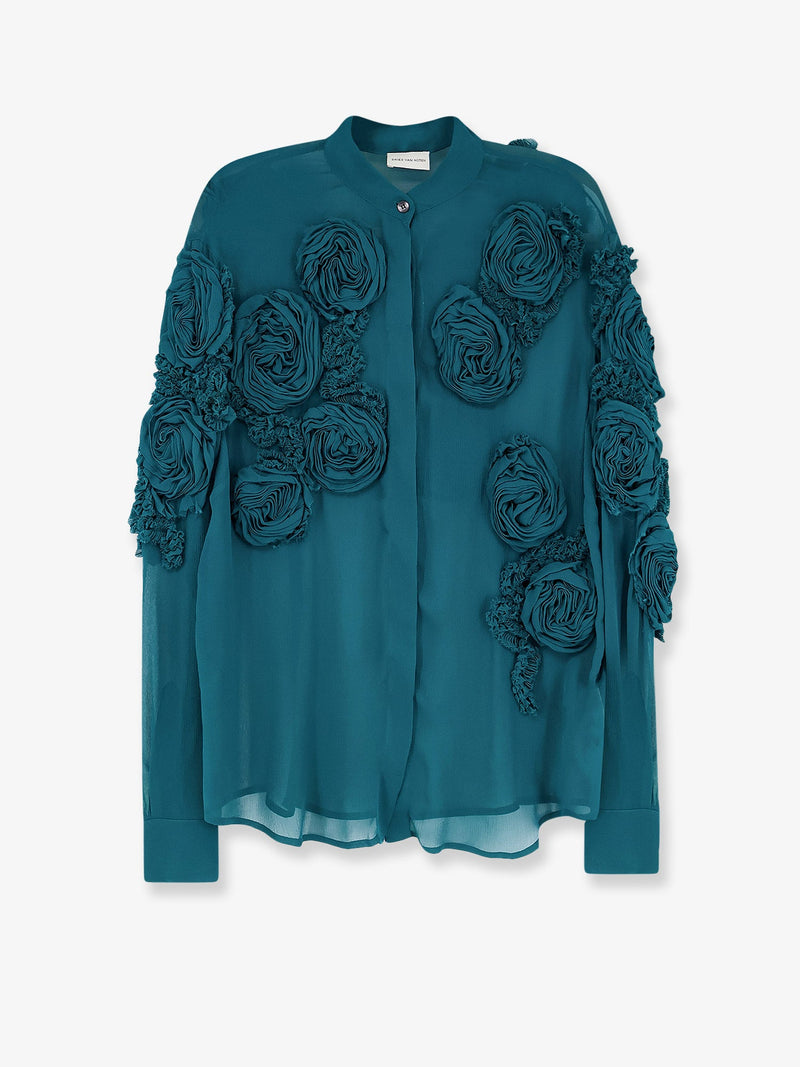 Dries Van Noten Dries Van Noten Chowsa Viscose Shirt Green - World Class Fashion