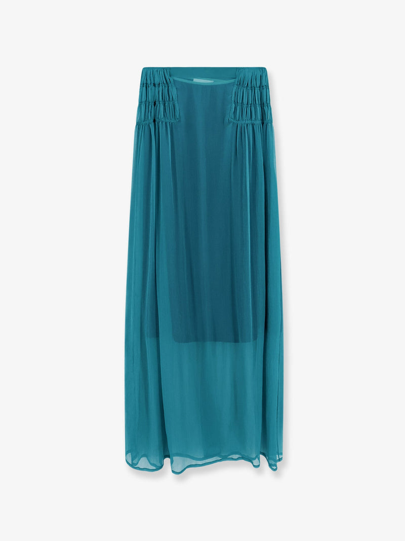 Dries Van Noten Dries Van Noten Scarlett Silk Skirt Green - World Class Fashion