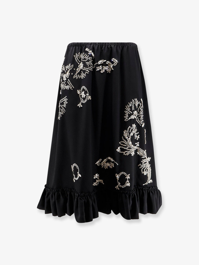 Dries Van Noten Dries Van Noten Samila Skirt with Rhinestones Black - World Class Fashion