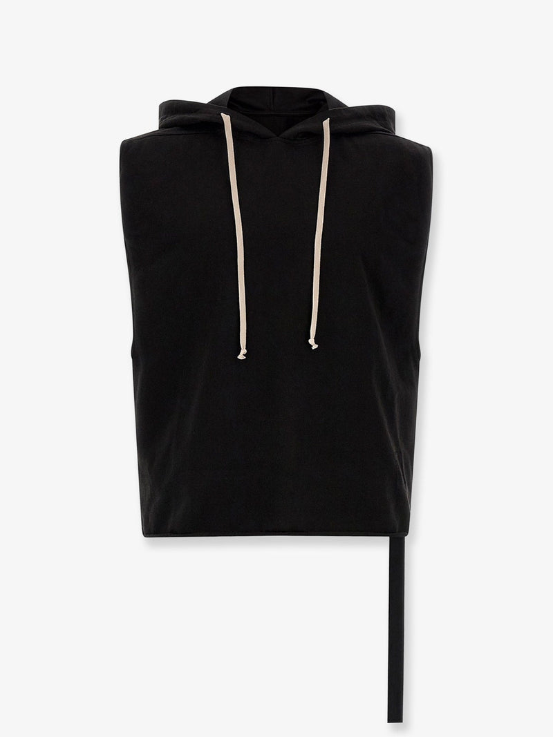 DRKSHDW DRKSHDW Hooded Tunic Organic Cotton Sweatshirt Black - World Class Fashion