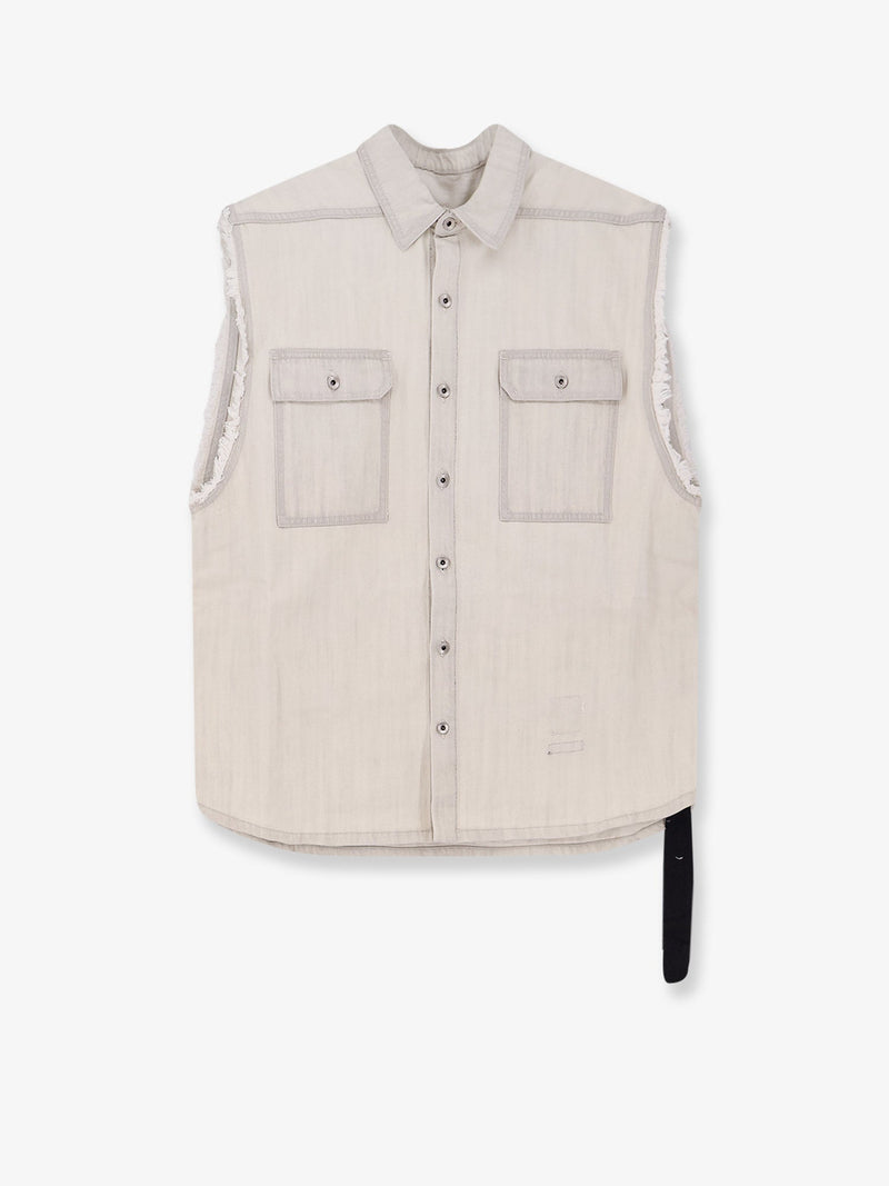 DRKSHDW DRKSHDW Sleeveless Denim Jacket White - World Class Fashion