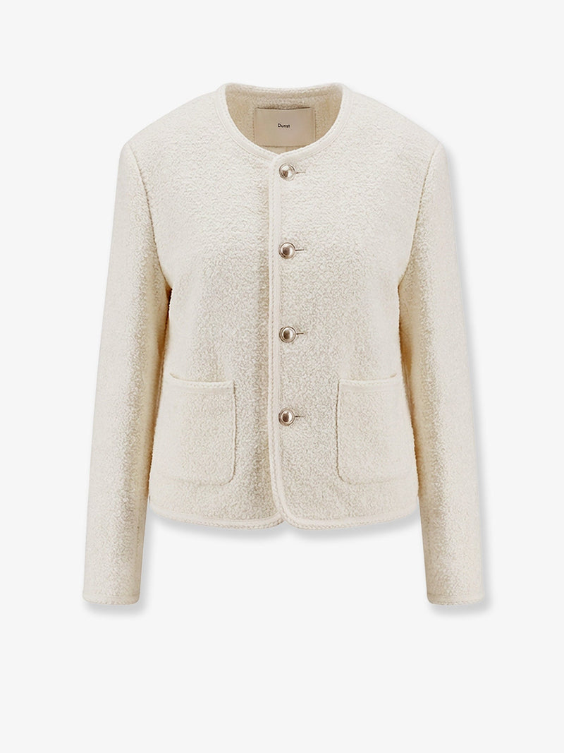 Dunst Americana de tweed bouclé Dunst color crema para mujer - World Class Fashion
