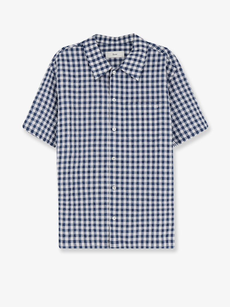Dunst Dunst Cotton Blend Check Shirt Blue - World Class Fashion
