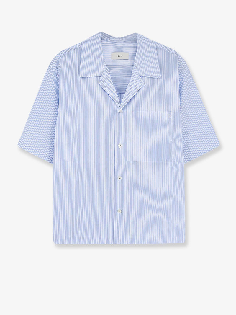 Dunst Dunst Cotton Blend Shirt Sky Blue Stripes - World Class Fashion