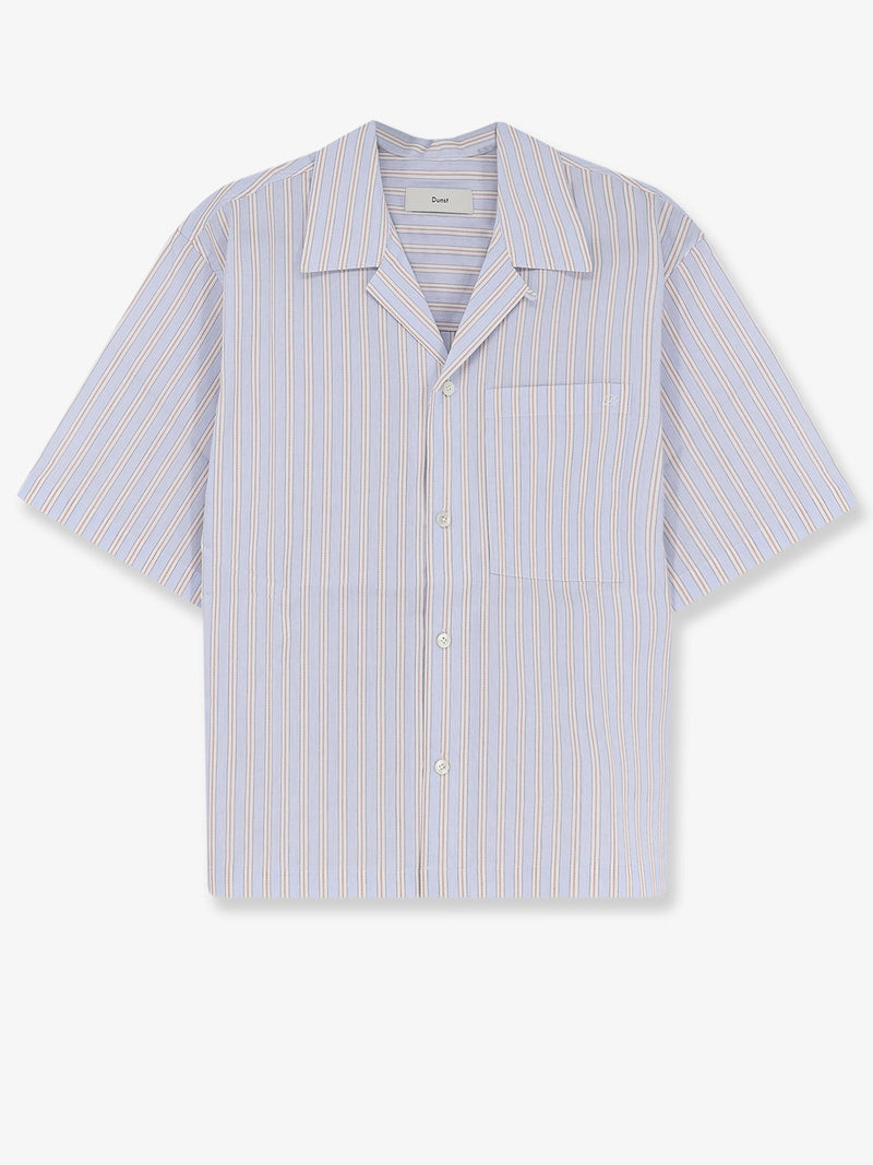 Dunst Dunst Striped Cotton Shirt Blue Men - World Class Fashion