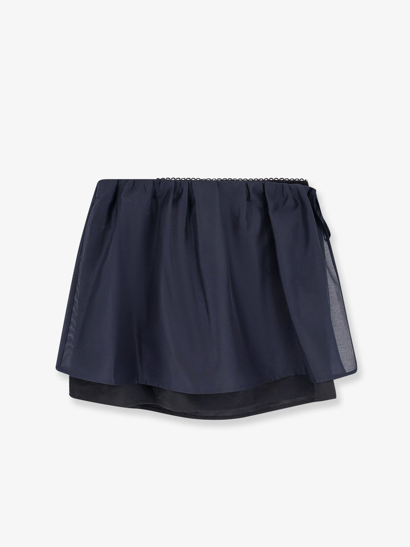Dunst Dunst Minifalda Voluminosa Capas Azul Marino - World Class Fashion