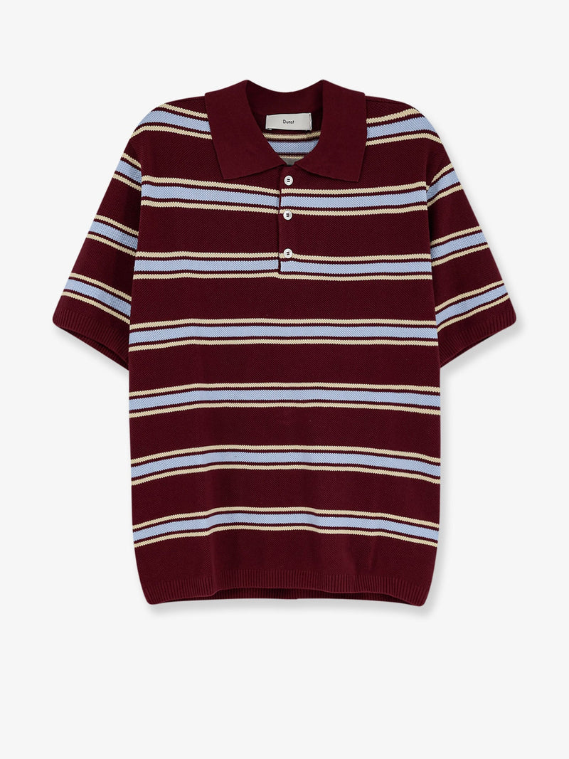 Dunst Dunst Cotton Polo Shirt Burgundy Sky Blue - World Class Fashion