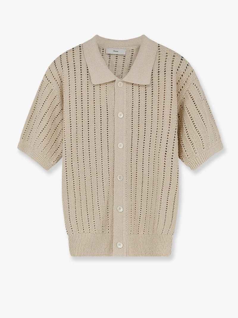 Dunst Cárdigan Dunst calado de algodón beige para hombre - World Class Fashion