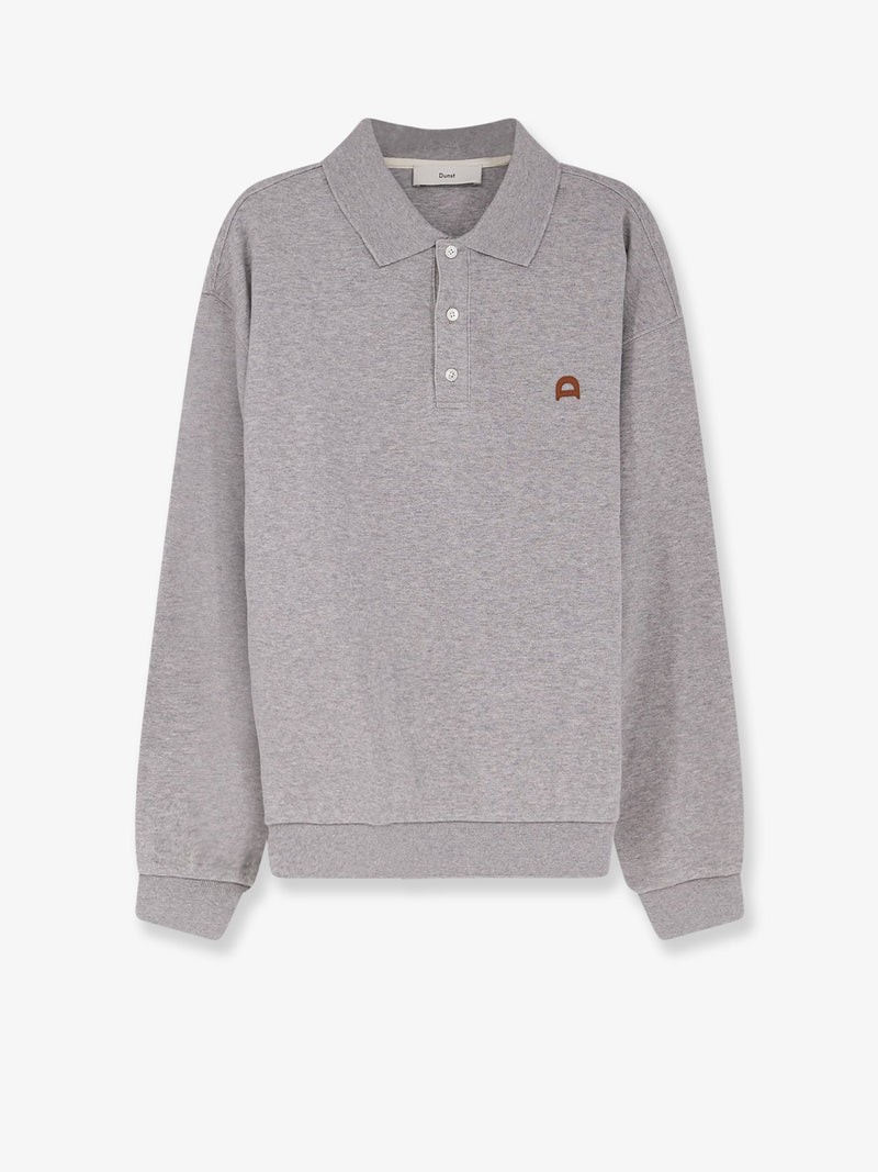 Dunst Dunst Polo Shirt With Logo Patch Grey Men - World Class Fashion