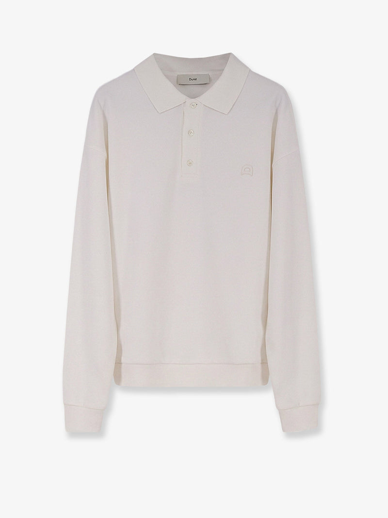 Dunst Dunst Polo Shirt with Logo Patch White - World Class Fashion