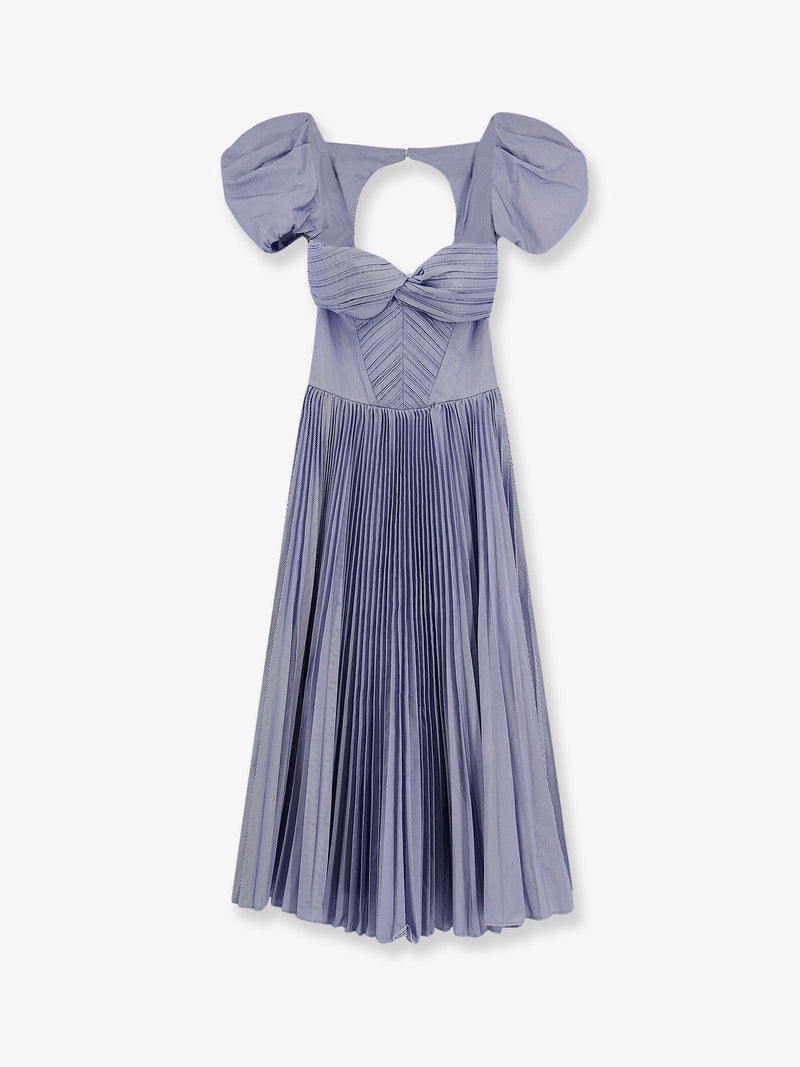 Elisabetta Franchi Vestido plisado diario Elisabetta Franchi azul - World Class Fashion