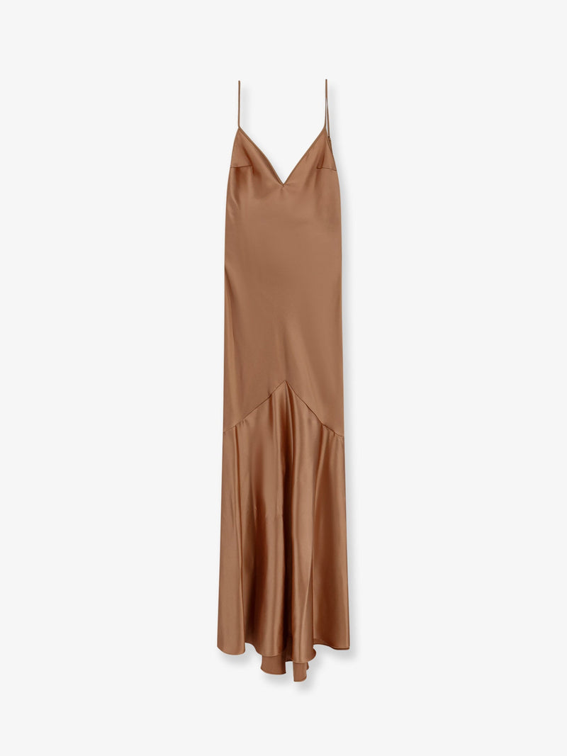 Elisabetta Franchi Vestido largo de satén Daily Elisabetta Franchi rosa - World Class Fashion
