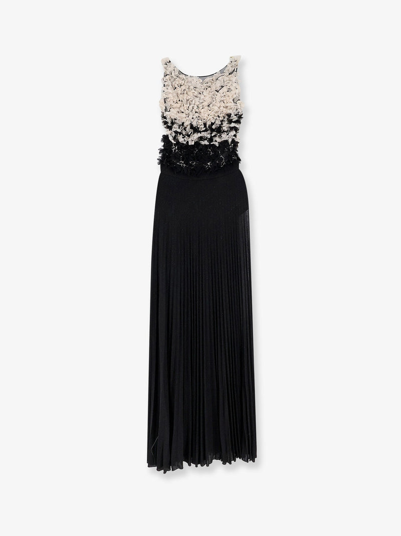 Elisabetta Franchi Vestido largo Elisabetta Franchi Red Carpet negro - World Class Fashion