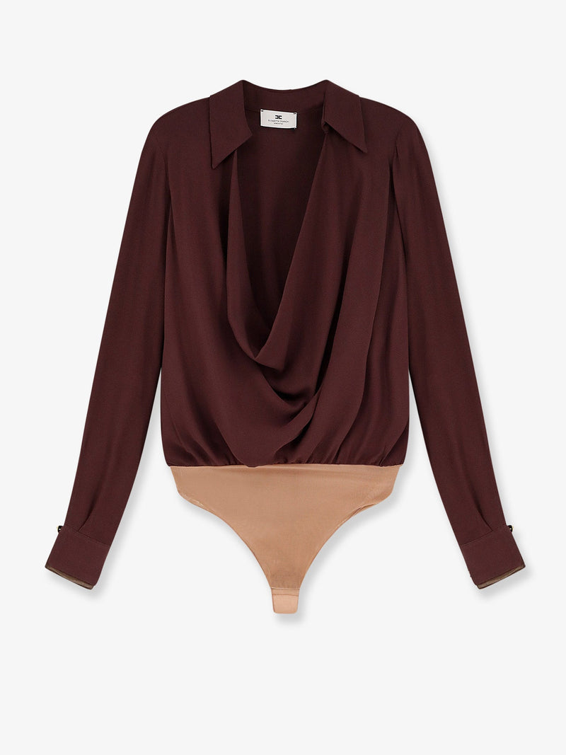 Elisabetta Franchi Elisabetta Franchi Viscose Body Shirt Brown - World Class Fashion