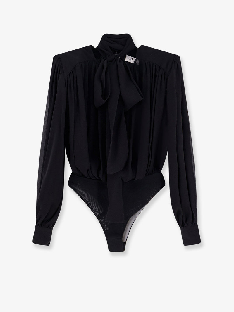 Elisabetta Franchi Elisabetta Franchi Silk Shirt with Body Detail Black - World Class Fashion