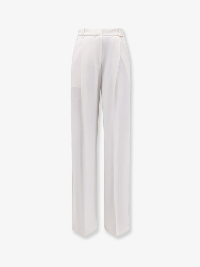 Elisabetta Franchi Elisabetta Franchi Essentials Pantalones Elásticos Blancos - World Class Fashion