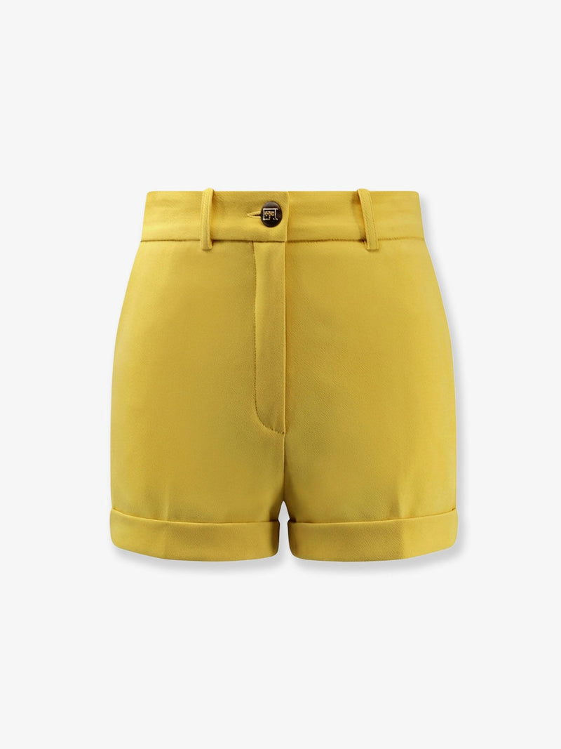 Elisabetta Franchi Elisabetta Franchi Eventos Pantalones Cortos Amarillo Mujer - World Class Fashion