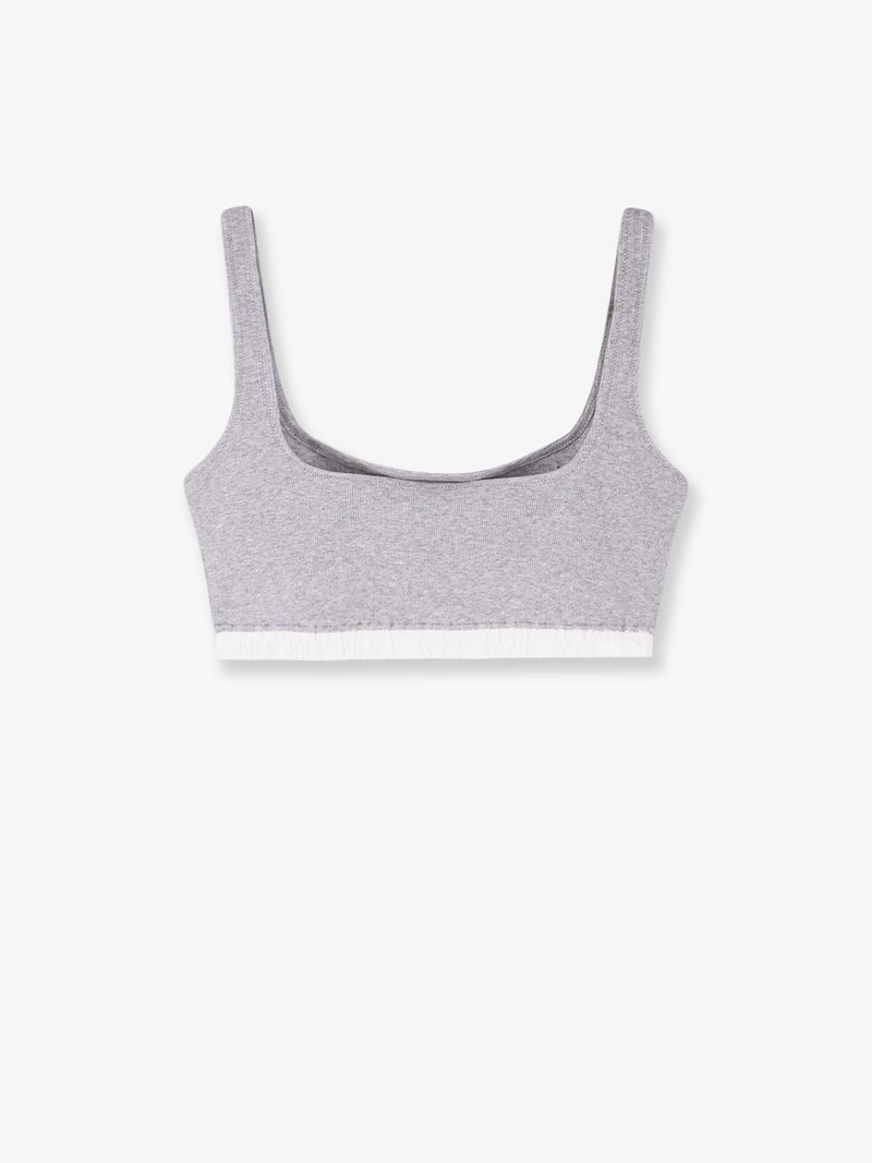Entire Studios Entire Studios Cotton Blend Crop Top Grey - World Class Fashion