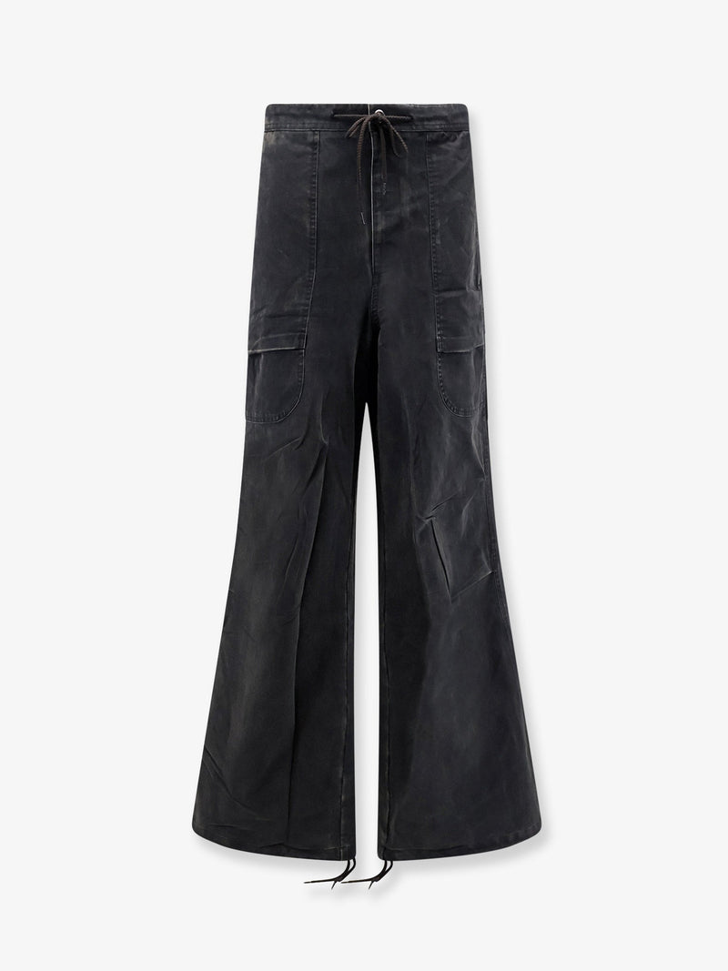 Entire Studios Entire Studios Barren Cargo Pantalones de Algodón Negro - World Class Fashion