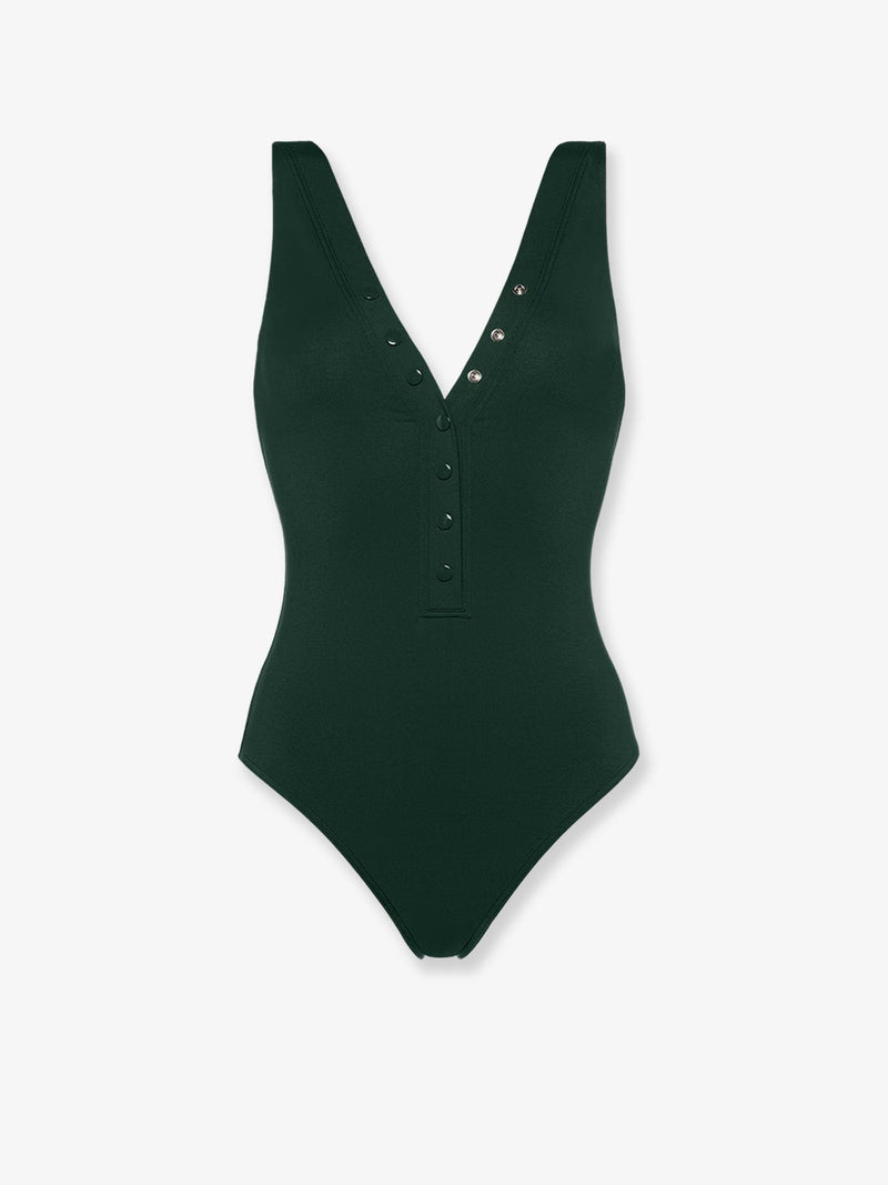 Eres Eres Lycra One-Piece Swimsuit Green - World Class Fashion