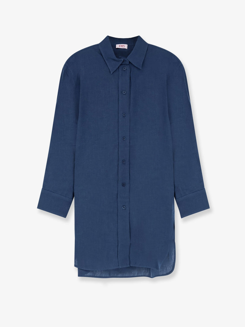 Eres Eres Mignonette Linen Shirt Blue - World Class Fashion
