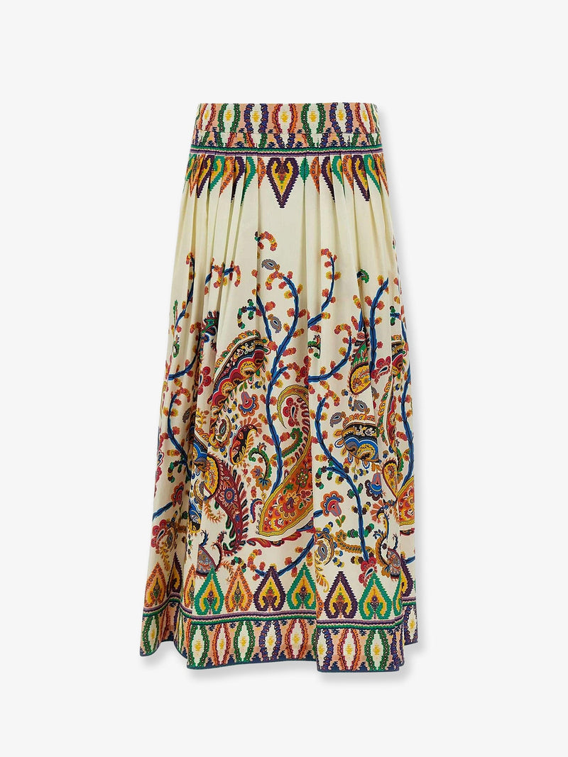 Etro Etro Falda de Algodón Multicolor para Mujer - World Class Fashion