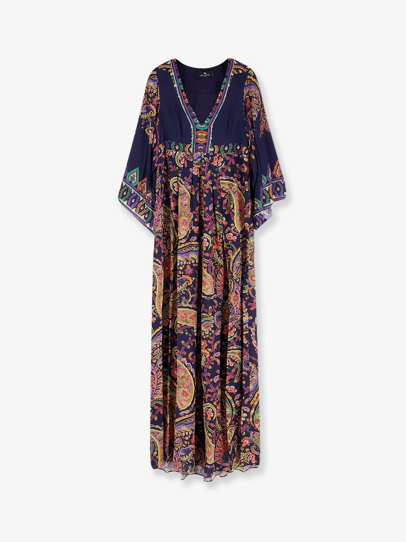 Etro Vestido largo Etro de viscosa multicolor para mujer - World Class Fashion