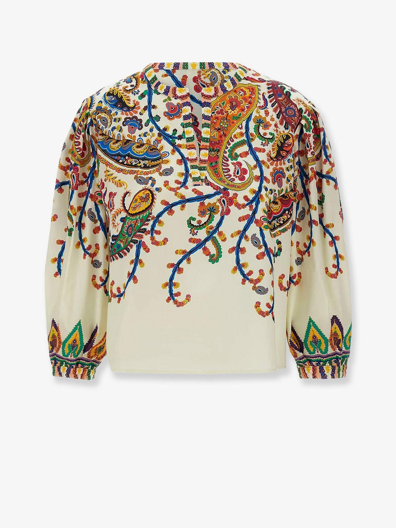 Etro Etro Multicolor Cotton Shirt White Women - World Class Fashion