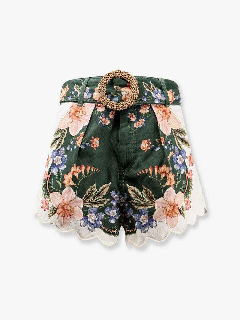 Farm Rio Farm Rio Berry Garden Floral Cotton Shorts Multicolor - World Class Fashion