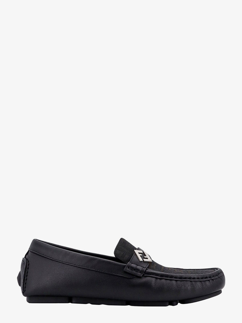 Fendi Fendi Leather and Canvas Loafers Black Men - World Class Fashion
