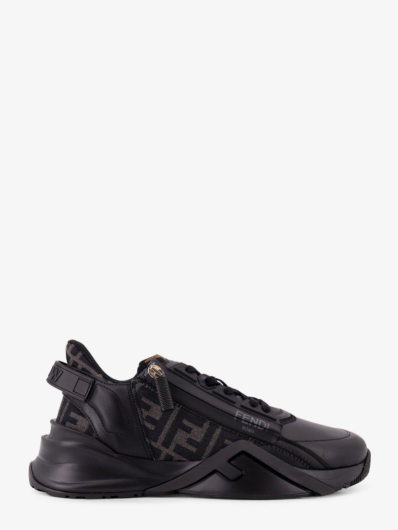 Fendi Fendi Leather Flow Sneakers Black Men - World Class Fashion