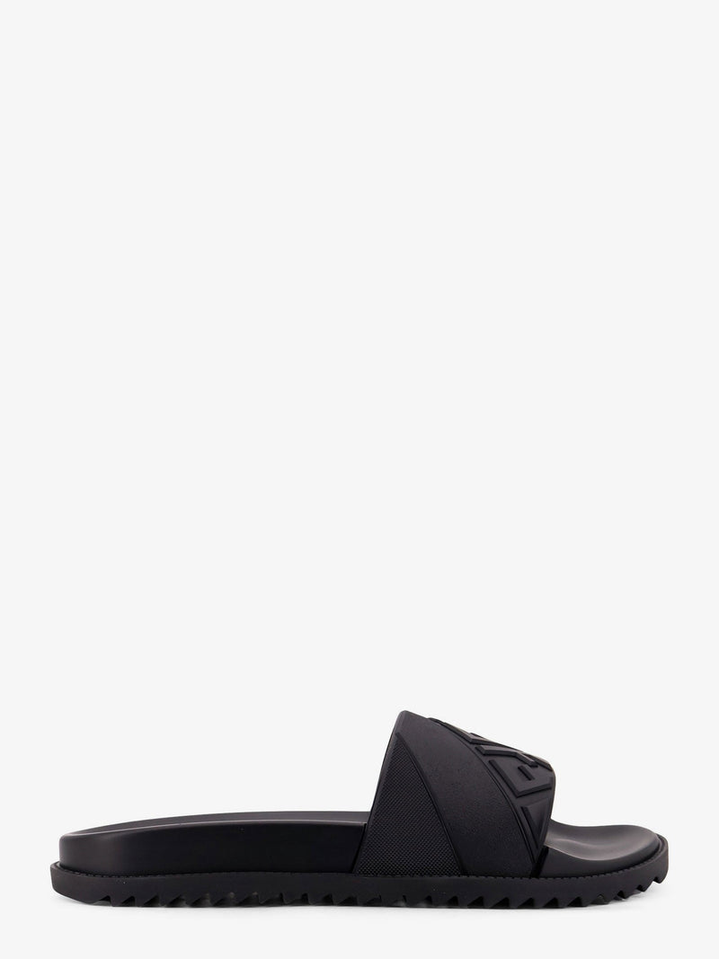 Fendi Fendi FF Rubber Slides Black Men - World Class Fashion