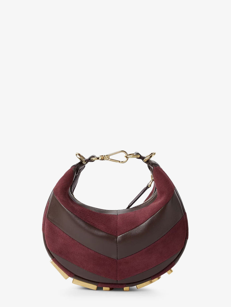Fendi Fendi Fendigraphy Mini Leather Handbag Purple - World Class Fashion