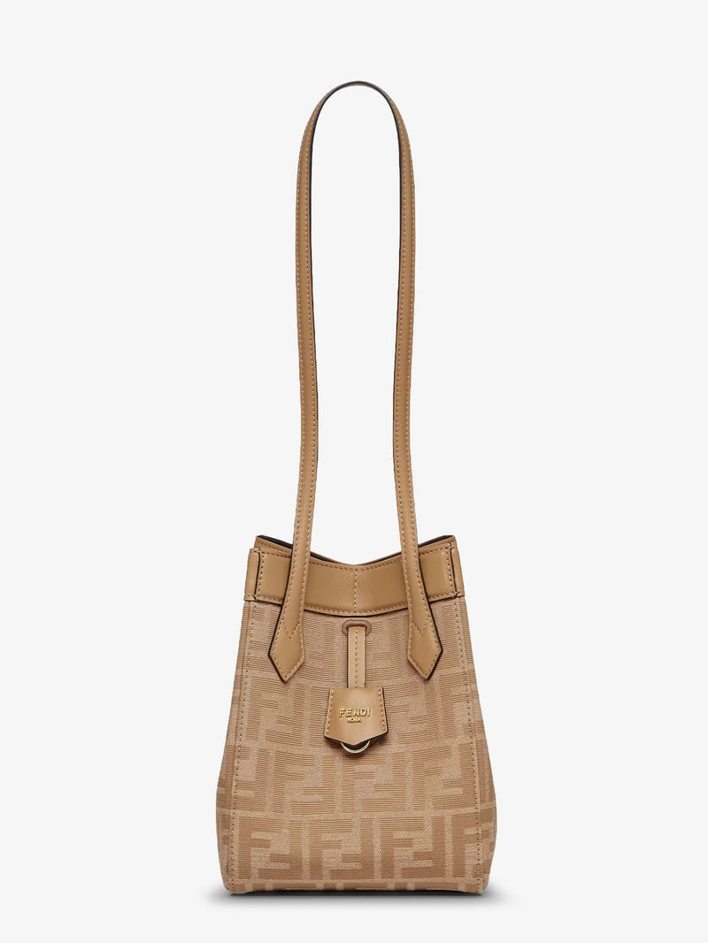 Fendi Fendi Origami Mini Ff Fabric Bucket Bag - World Class Fashion