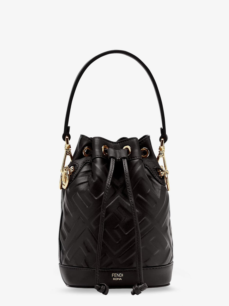 Fendi Fendi Mon Tresor Leather Bucket Bag Black - World Class Fashion