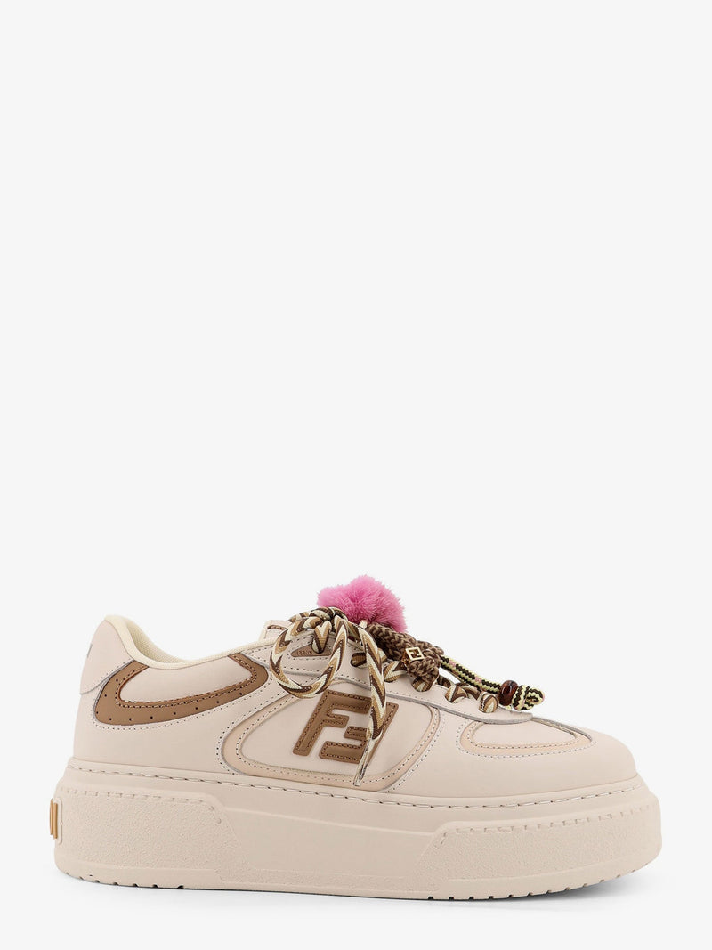 Fendi Fendi Match Leather Platform Sneakers White Women - World Class Fashion