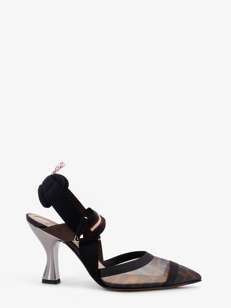 Fendi Fendi Colibrì Technical Mesh Slingback With Ff Print - World Class Fashion
