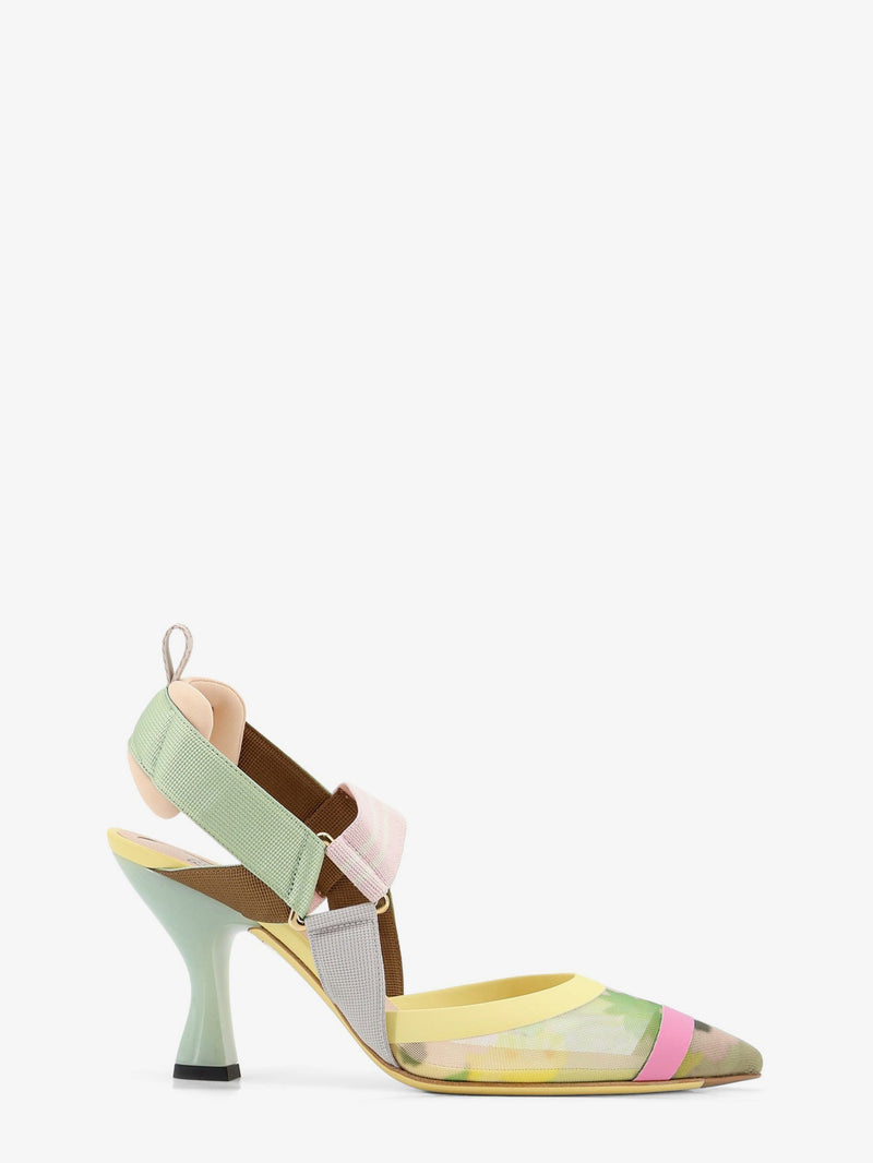 Fendi Fendi Colibri Multicolor Mesh Pumps - World Class Fashion