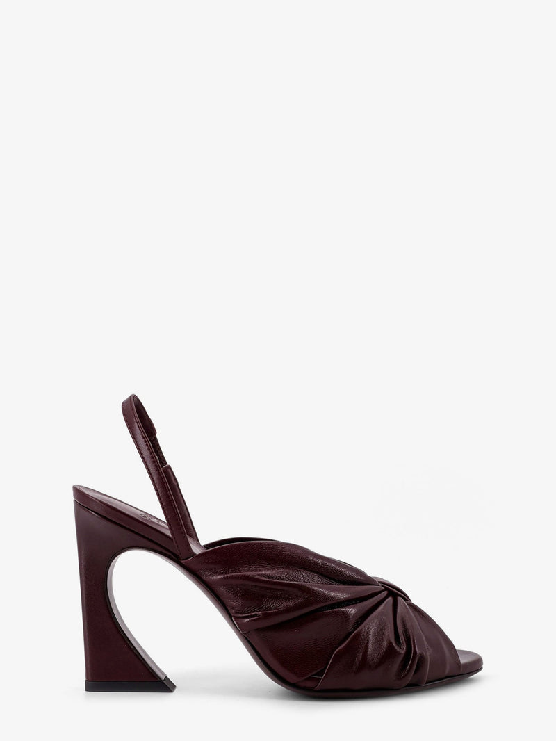Fendi Fendi Arco Leather Pumps Purple - World Class Fashion