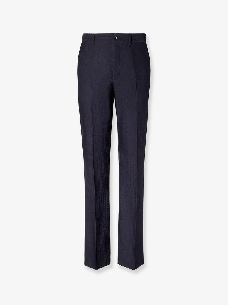 Fendi Fendi Wool Trousers Blue Men - World Class Fashion