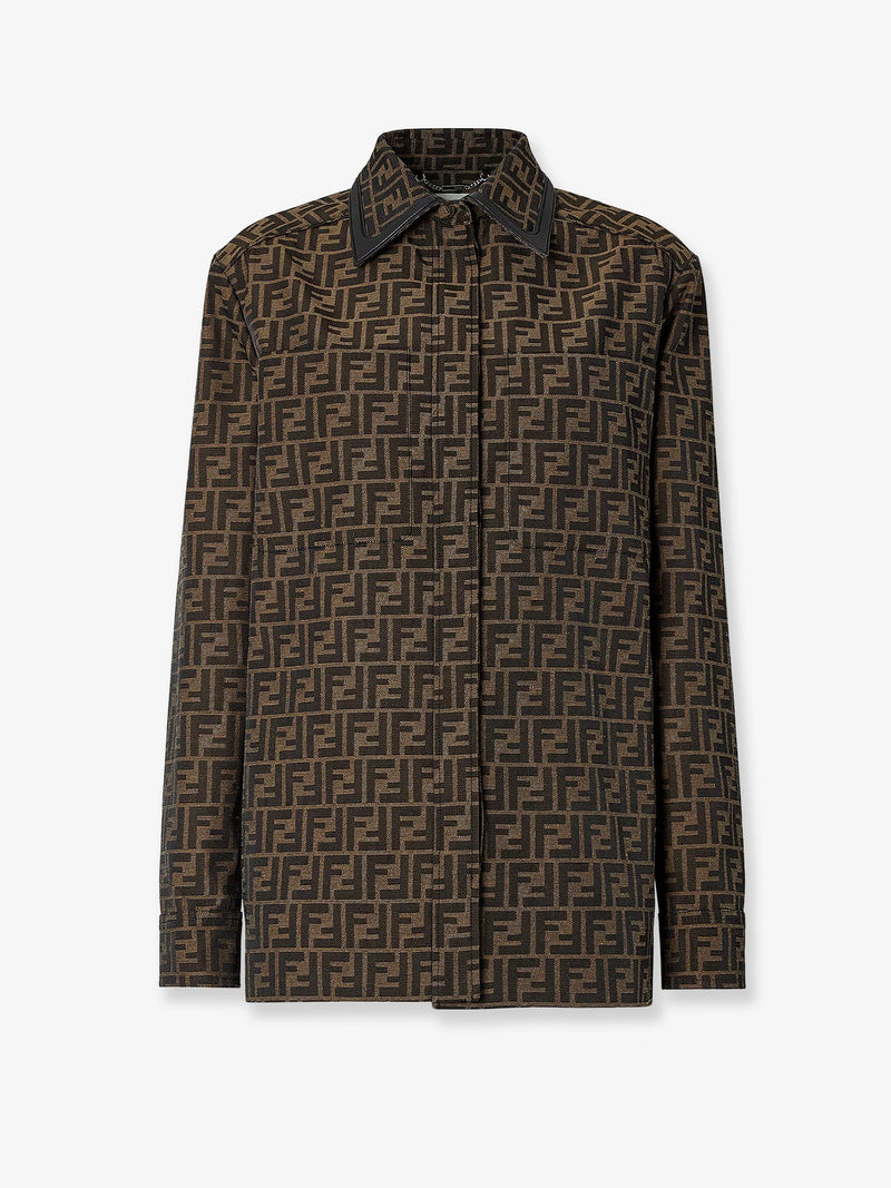 Fendi Fendi FF Canvas Jacket Brown Women - World Class Fashion