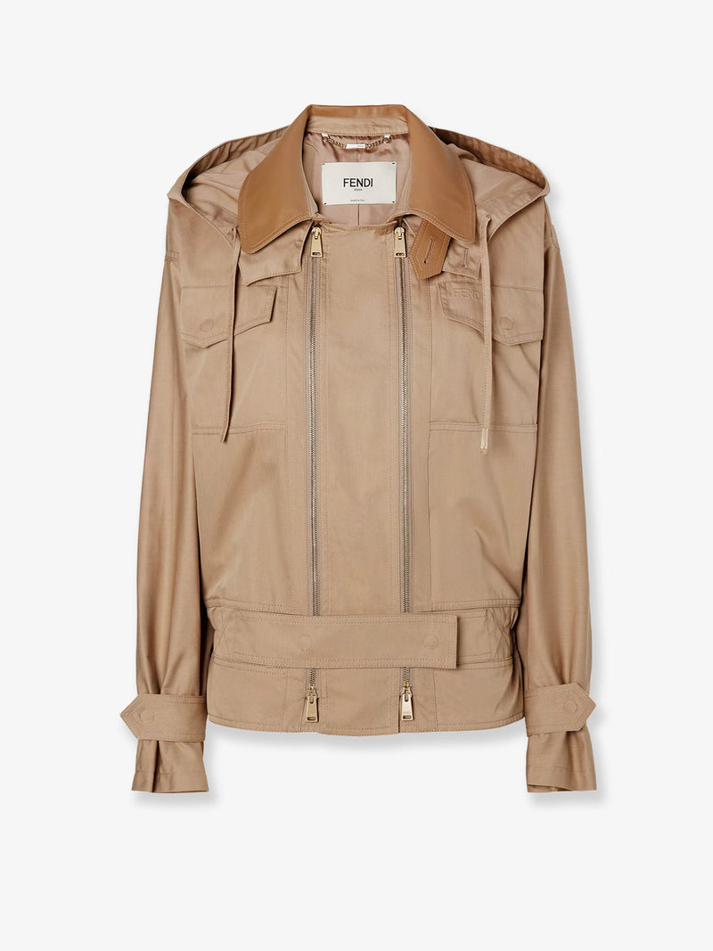 Fendi Fendi Cotton Jacket Beige Women - World Class Fashion