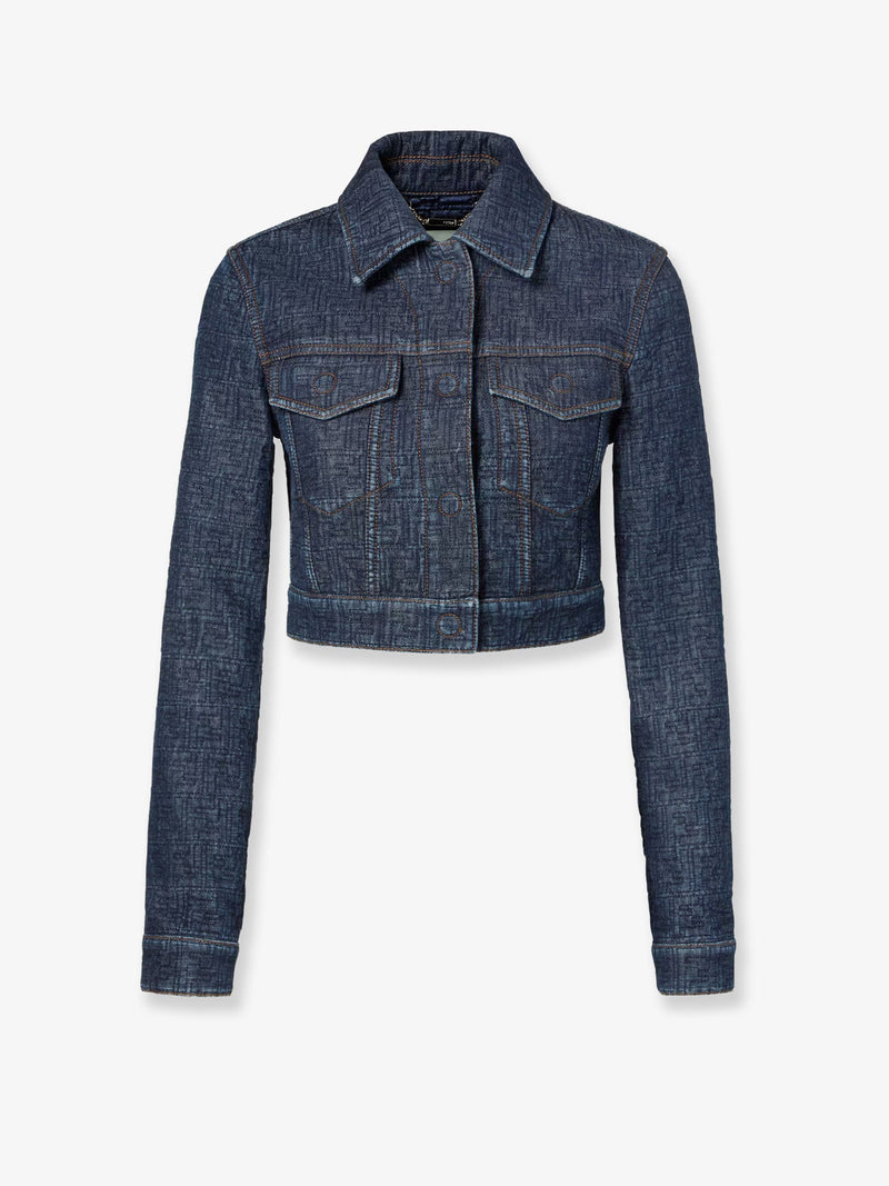 Fendi Fendi Padded Denim Jacket Blue Women - World Class Fashion