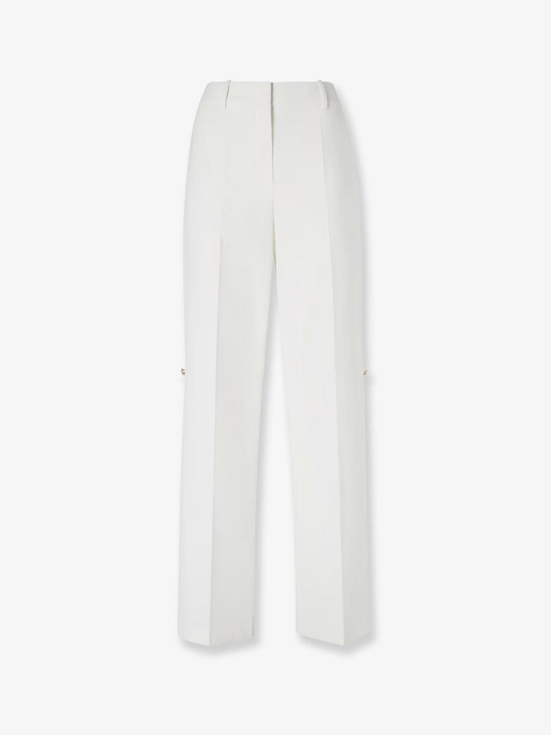 Fendi Fendi Technical Canvas Trousers White Women - World Class Fashion