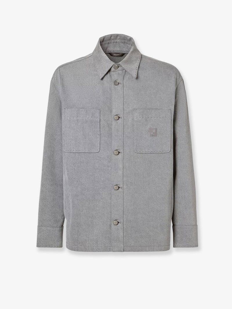 Fendi Fendi Denim Jacket Stone Bleached Grey Men - World Class Fashion