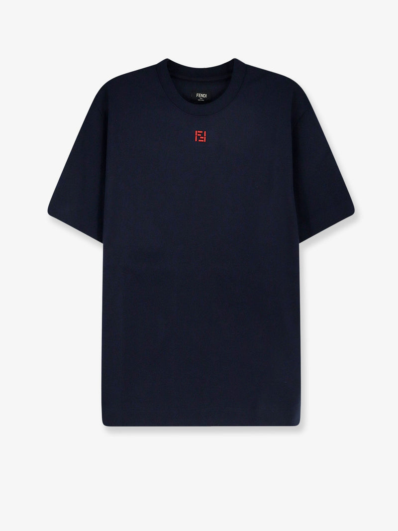 Fendi Fendi Cotton T-Shirt Blue Men - World Class Fashion