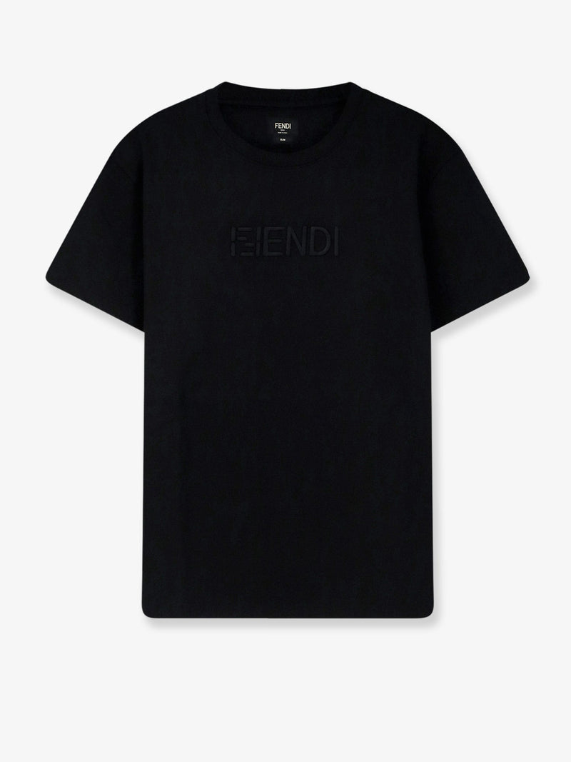 Fendi Fendi Slim Fit Cotton T-Shirt Black - World Class Fashion