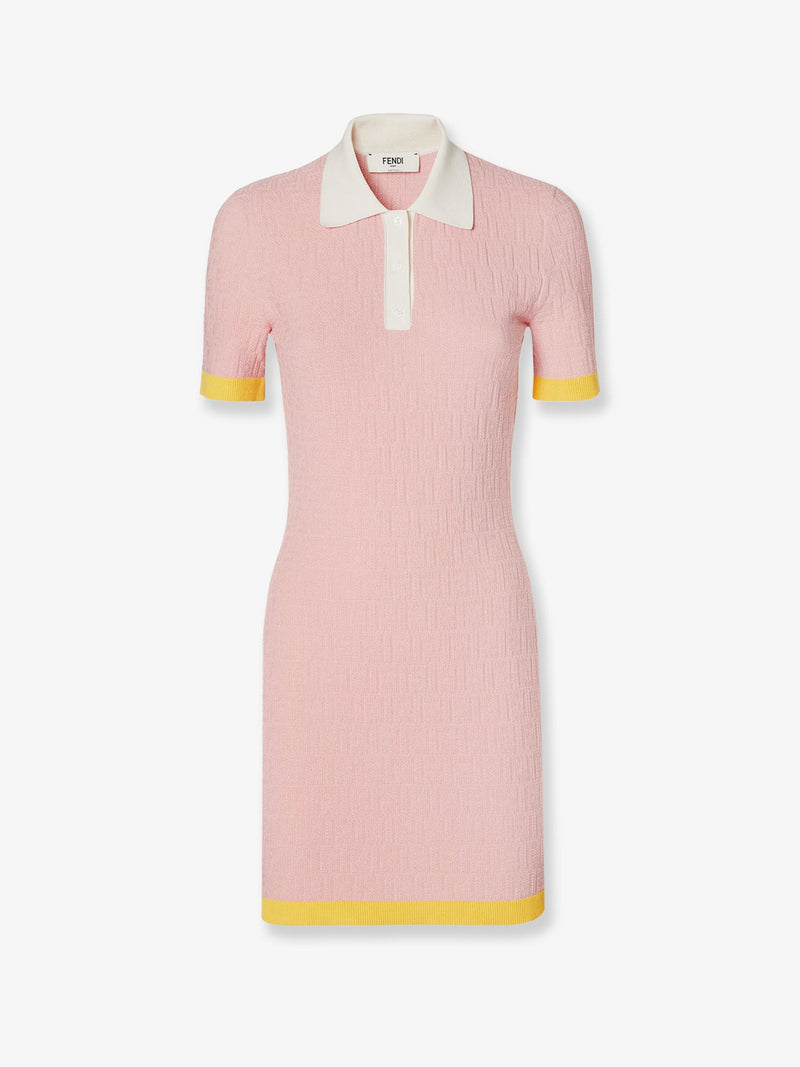 Fendi Fendi Cotton Silk Blend Dress Pink Women - World Class Fashion