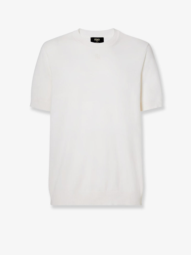Fendi Fendi Cotton and Cashmere Sweater White Men - World Class Fashion